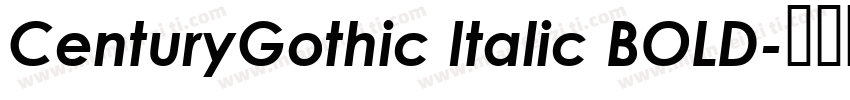 CenturyGothic Italic BOLD字体转换